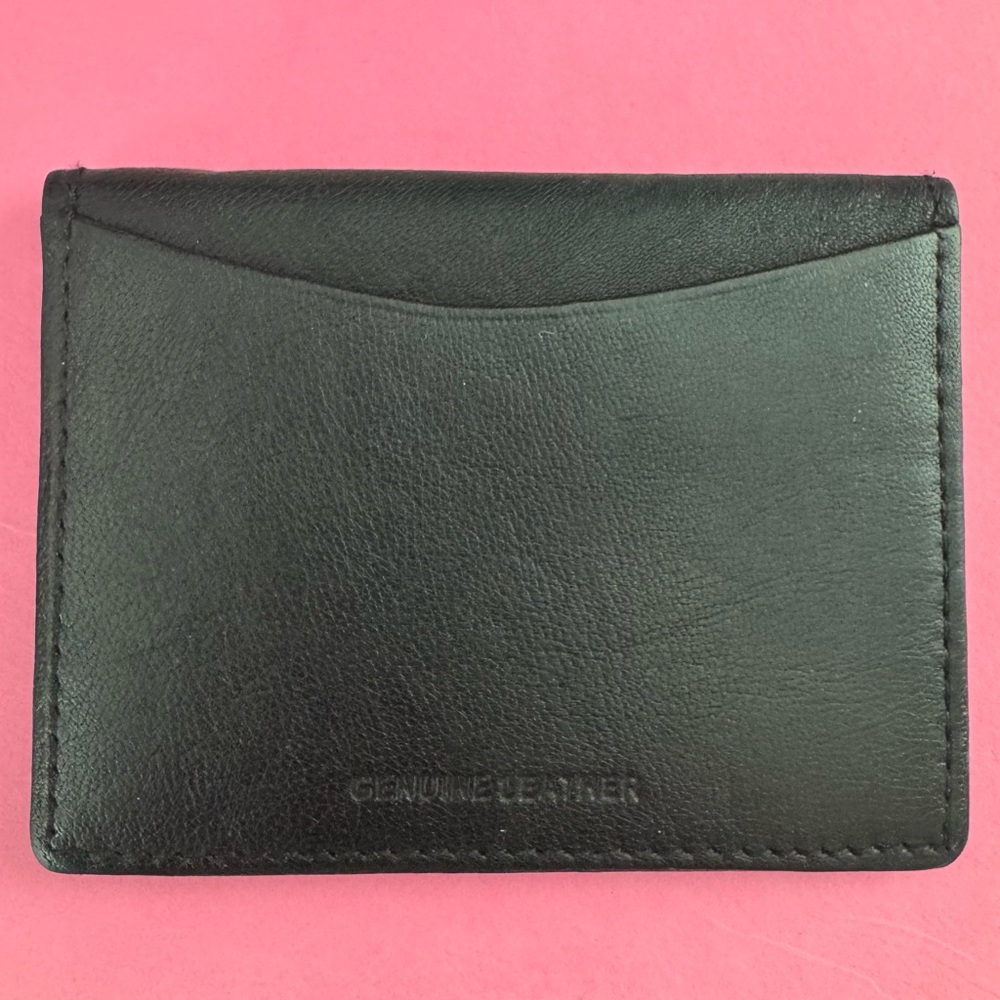 Black Leather Card Holder